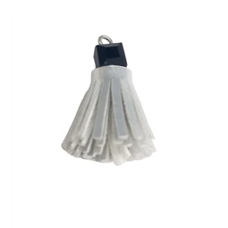 Bőr rojt fekete gyönggyel 2,5cm lakk ezüst