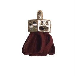 Bőr rojt gyöngykupakkal bordó 2,5cm