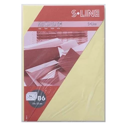 Boríték B/6 5db/csomag Sline, 220gr Light Yellow
