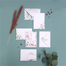 Boríték Clairefontaine Pollen Eucalyptus LC/6 öntapadó zöld teljes felületen mintás