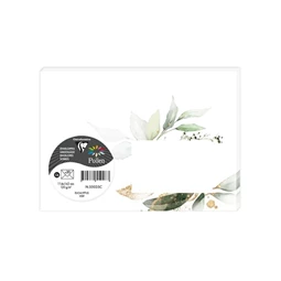 Boríték Clairefontaine Pollen LA/4 11x22cm 120gr papír, szilikonos irizáló fehér