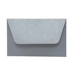 Boríték névjegy 73x111mm Curios metál 120gr-os papír, enyvezett záródás, Ezüst Galvanised 52