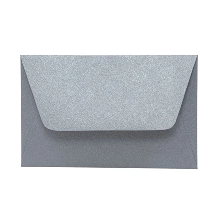 Boríték névjegy 73x111mm Curios metál 120gr-os papír, enyvezett záródás, Ezüst Galvanised 52