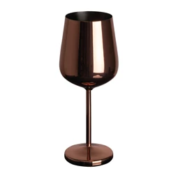 Borospohár, réz bevonattal, 500ml, rose gold színben fénylik, 8,5 x 22,5 cm, hosszan hidegen tartja az italt