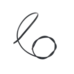 Bőrszál, hengerelt, fekete, 2-3mm, méterre