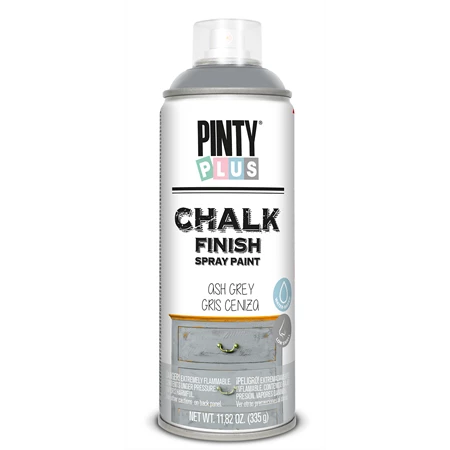 Bútorfesték spray, PINTY PLUS Chalk, 400ml hamu szürke