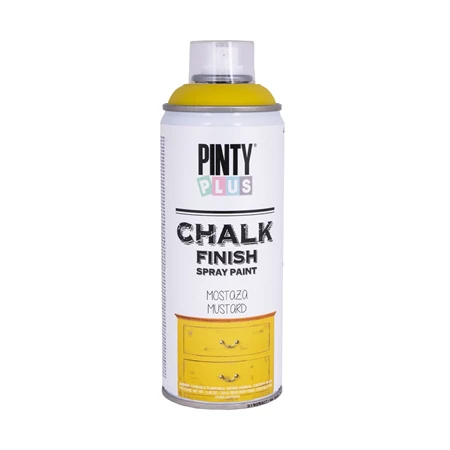 Bútorfesték spray, PINTY PLUS Chalk, 400ml mustár sárga