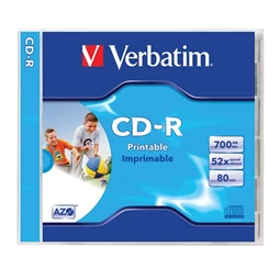 CD-R  Verbatim 700 MB 52x 80 min* nyomtatható