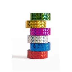 Cellux hologrammos 12mmx2m 6db-os öntapadó csillogó holografikus cellux készlet