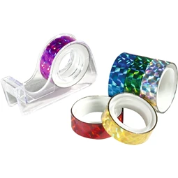 Cellux hologrammos 12mmx2m 6db-os öntapadó csillogó holografikus cellux készlet