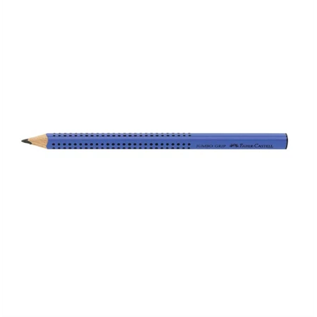 Ceruza Faber-Castell Grip 2001 Jumbo B 10mm vastag, 175mm hosszú kék ergonomikus háromszög formájú test fekete pötyökkel