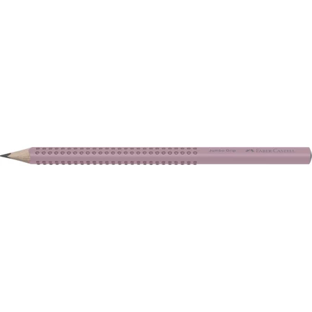 Ceruza Faber-Castell Grip 2001 Jumbo B 10mm vastag, 175mm hosszú rózsaszín ergonomikus háromszög formájú sötét pötyökkel