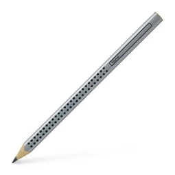 Ceruza Faber-Castell Grip 2001 Jumbo HB 10mm vastag, 175mm hosszú szürke ergonomikus háromszög formájú test fekete pöty