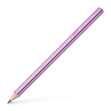 Ceruza Faber-Castell Grip Jumbo Sparkle gyöngyházfényű háromszög alakú test, törésálló hegy, metál lila
