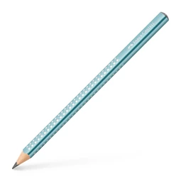 Ceruza Faber-Castell Grip Jumbo Sparkle gyöngyházfényű háromszög alakú test, törésálló hegy, metál óceánkék