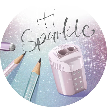Ceruza Faber-Castell Grip Jumbo Sparkle gyöngyházfényű háromszög alakú test, törésálló hegy, metál rózsaszín