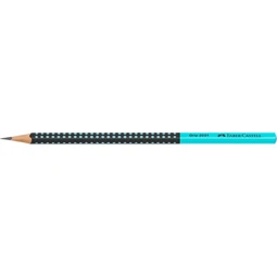 Ceruza Faber-Castell Grip 2001 HB fekete/türkiz ergonomikus háromszög formájú test türkiz pötyökkel