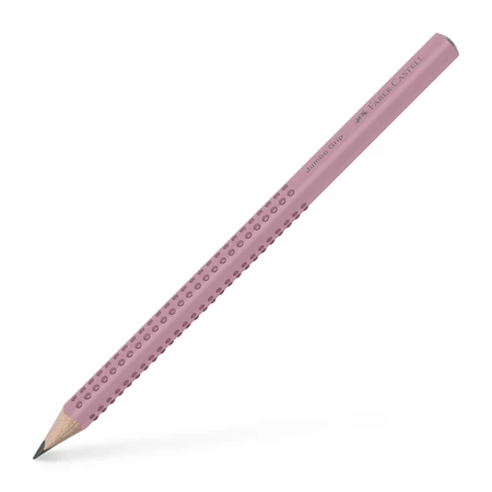 Ceruza Faber-Castell Grip 2001 Jumbo B 10mm vastag, 175mm hosszú rózsaszín ergonomikus háromszög formájú sötét pötyökkel
