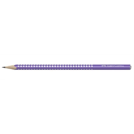 Ceruza Faber-Castell Sparkle, B, gyöngyházfényű lila ergonomikus háromszögletű grafitceruza