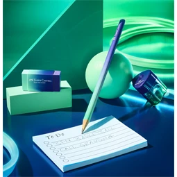 Ceruza Faber-Castell Grip 2001 B ergonomikus háromszög, türkiz-kék Flow Edition