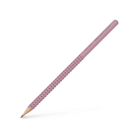 Ceruza Faber-Castell Grip 2001 B rózsaszín ergonomikus háromszög formájú test málna szinű pötyökkel