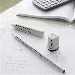 Ceruza Faber-Castell Grip 2001 HB szürke ergonomikus háromszög formájú test fekete pötyökkel