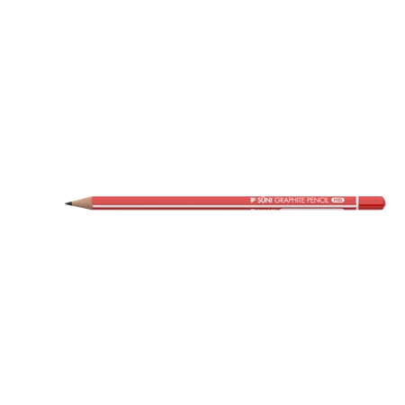 Ceruza ICO SÜNI háromszögű, HB grafit piros-fehér csíkos test 1db