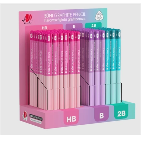 Ceruza ICO SÜNI háromszögű, B grafit Light pasztel 1db