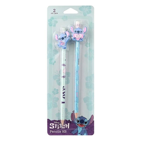 Ceruza Lilo és Stitch kerek radíros HB COOLPACK 2db