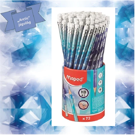 Ceruza MAPED Arctic jégvilág háromszögletű HB radíros 1db