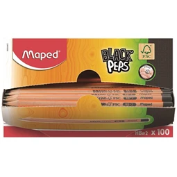 Ceruza MAPED Black Peps FSC 100%-os háromszögletű HB
