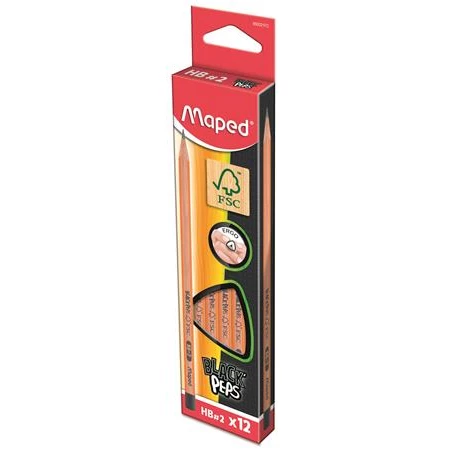 Ceruza MAPED Black Peps háromszögletű HB