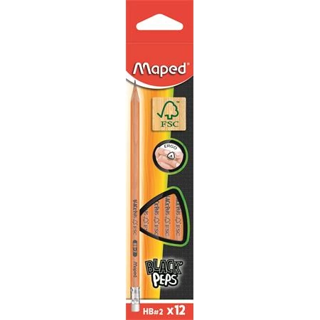 Ceruza MAPED Black Peps háromszögletű HB