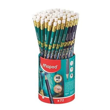 Ceruza MAPED Dragon grafitceruza háromszögletű kialakítással és látványos sárkány mintával, HB, radírral, 1db