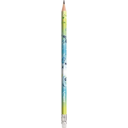Ceruza MAPED Mini Cute radírral, HB, háromszögletű, 1db