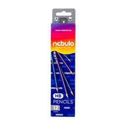 Ceruza NEBULO HB, háromszögletű, kék és lila csíkos, 1db
