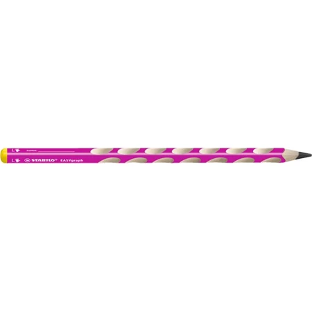 Ceruza STABILO EASYgraph HB balkezes vastag háromszög alakú pink test