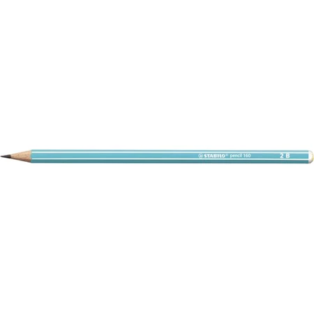 Ceruza STABILO Pencil 160 2B, hatszögletű, kék