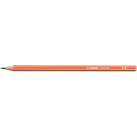 Ceruza STABILO Pencil 160 HB, hatszögletű, narancs