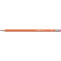 Ceruza STABILO Pencil 160 radírral, 2B, hatszögletű, narancs