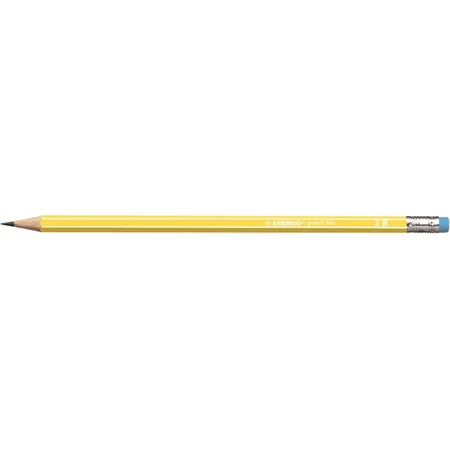 Ceruza STABILO Pencil 160 radírral, 2B, hatszögletű, sárga