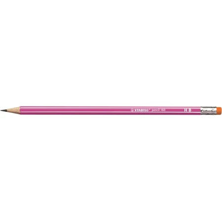 Ceruza STABILO Pencil 160 radírral, HB, hatszögletű, pink