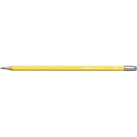 Ceruza STABILO Pencil 160 radírral, HB, hatszögletű, sárga