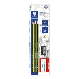 Ceruza készlet STAEDTLER HB hatszögletű 3db ceruza + hegyező és radír Noris Eco