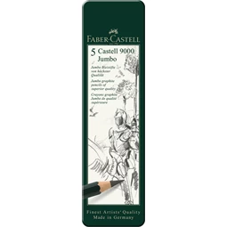 Ceruza szett 5db-os Faber-Castell Grip 9000 HB, 2B, 4B, 6B, 8B, fém dobozban