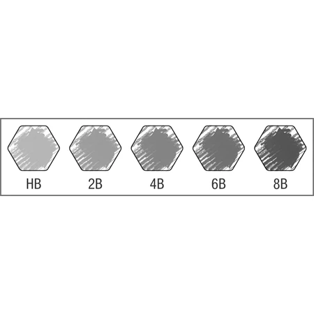 Ceruza szett 5db-os Faber-Castell Grip 9000 HB, 2B, 4B, 6B, 8B, fém dobozban