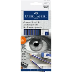 Ceruza szett Faber-Castell Goldfaber Creative Studio 8 db-os grafit vázlatkészlet, radírral és hegyezőve Art and Graphic