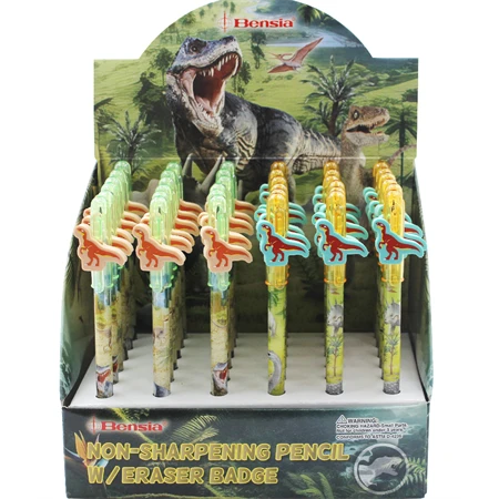 Ceruza tolóbetétes BENSIA radírral, Dinoszaurusz