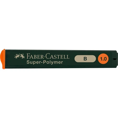 Ceruzahegy Faber-Castell 1,0mm B SUPER-POLYMER 12 szál/tubus