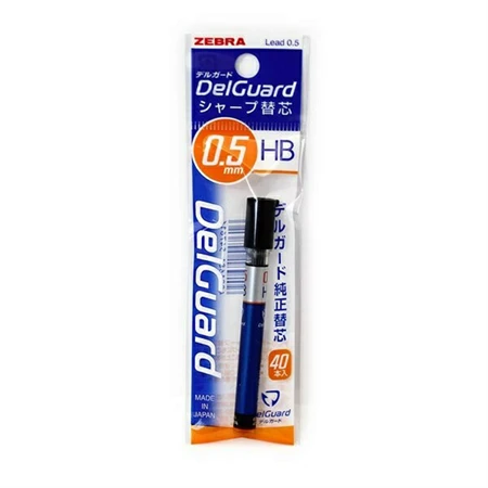 Ceruzahegy ZEBRA DelGuard 0,5 HB 40db/csomag  Pencil Leads